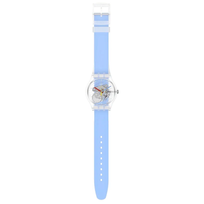 Deutlich blau gestreift
