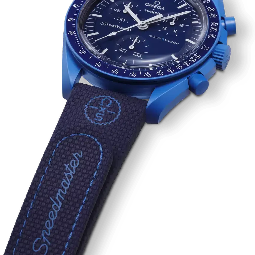 MoonSwatch Marineblau/Blau, Kautschuk