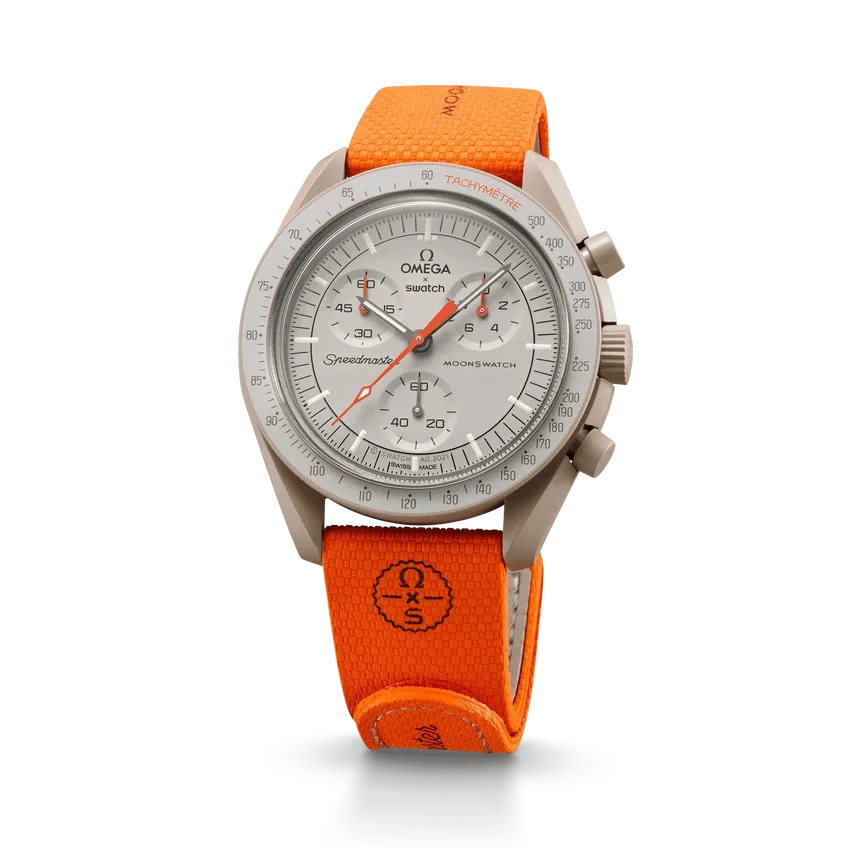 MoonSwatch Orange/Sand-Kautschuk
