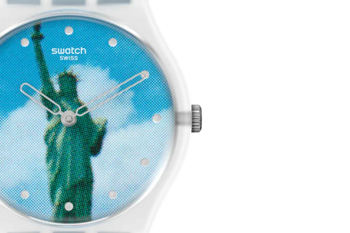 „New York“ von Tadanori Yokoo, die Uhr