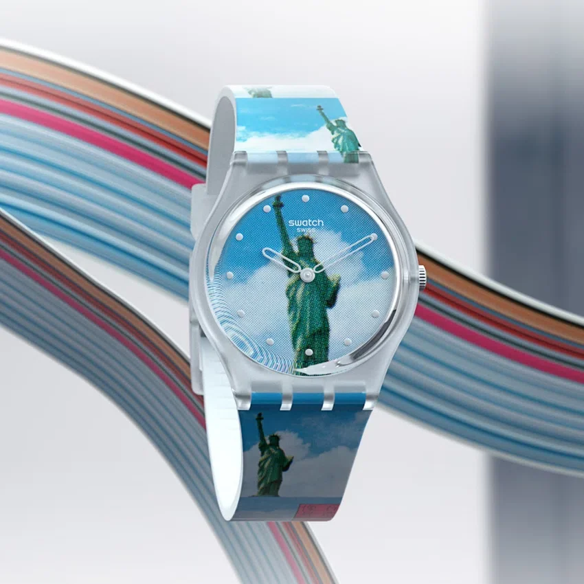 „New York“ von Tadanori Yokoo, die Uhr